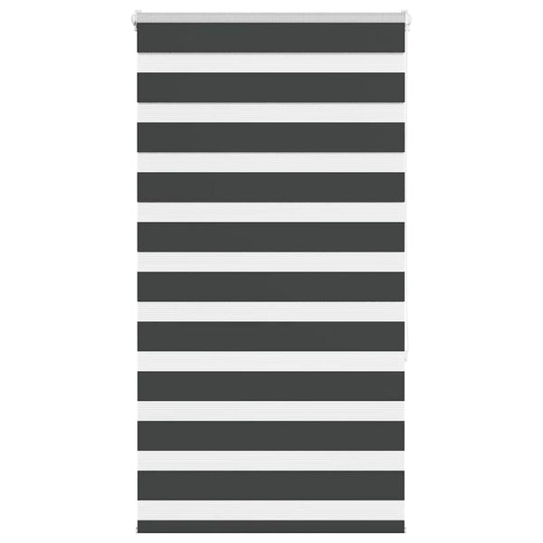 vidaXL Double Roller Blind Black 75x150 cm Fabric width 70.9 cm Polyester