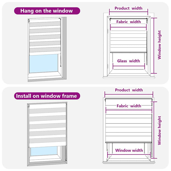 vidaXL Day and Night Blind Black 85x150 cm Fabric width 80.9 cm Polyester