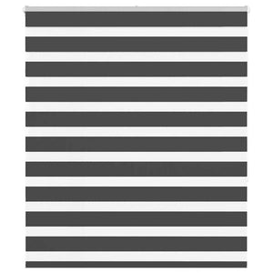 vidaXL Day/Night Roller Blind Black 120x150 cm Fabric Width 115.9 cm Polyester