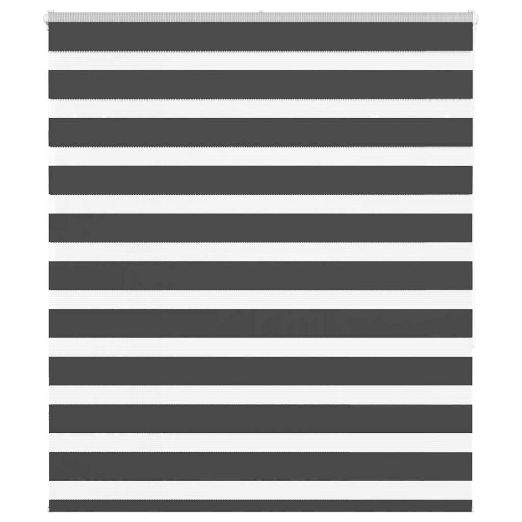 vidaXL Day/Night Roller Blind Black 120x150 cm Fabric Width 115.9 cm Polyester