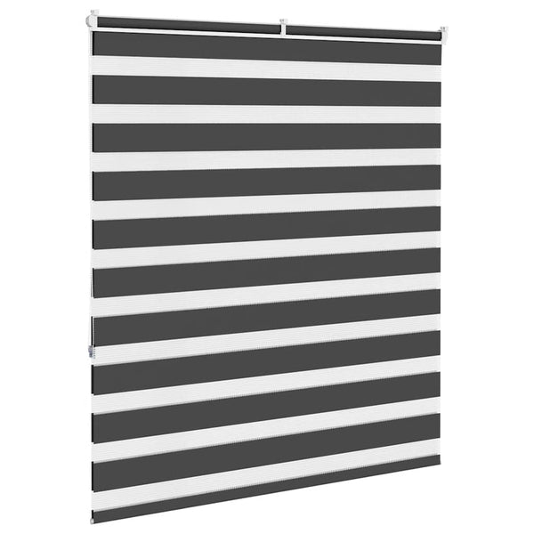 vidaXL Day and Night Blind Black 125x150 cm Fabric width 120.9 cm Polyester