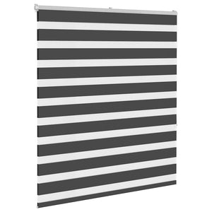 vidaXL Double Roller Blind Black 130x150 cm Fabric Width 125.9 cm Polyester