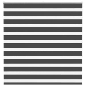 vidaXL Double Roller Blind Black 140x150 cm Fabric width 135.9 cm Polyester