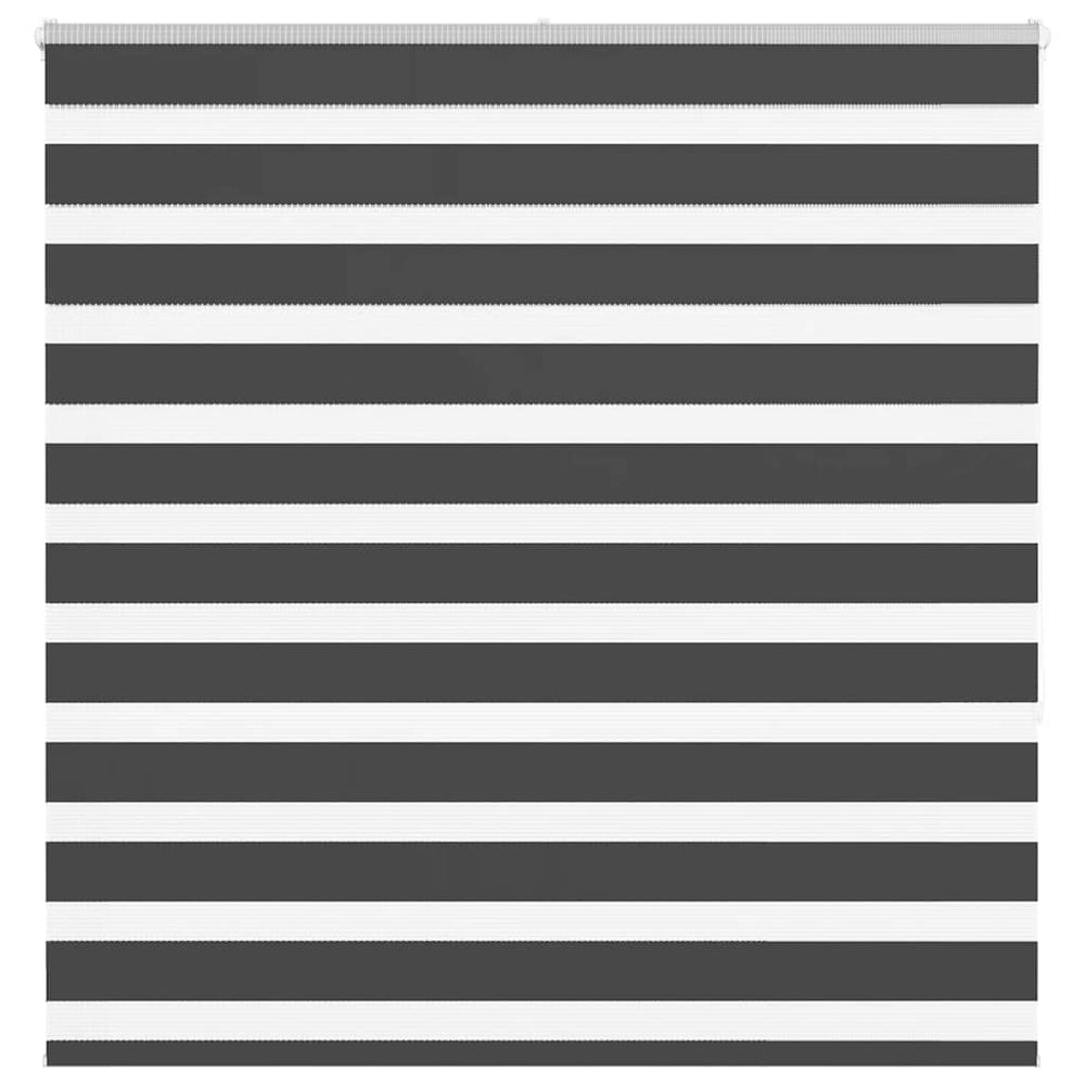 vidaXL Double Roller Blind Black 145x150 cm Fabric width 140.9 cm Polyester