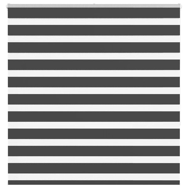 vidaXL Double Roller Blind Black 150x150 cm Fabric Width 145.9 cm Polyester