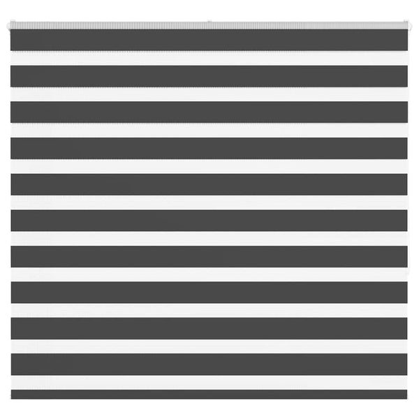 vidaXL Double Roller Blind Black 165x150 cm Fabric width 160.9 cm Polyester