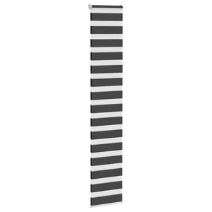vidaXL Double Roller Blind Black 50x200 cm Fabric Width 45.9 cm Polyester