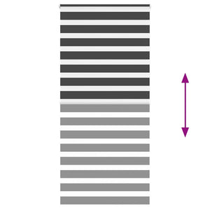 vidaXL Day and Night Blind Black 95x200 cm Fabric width 90.9 cm Polyester