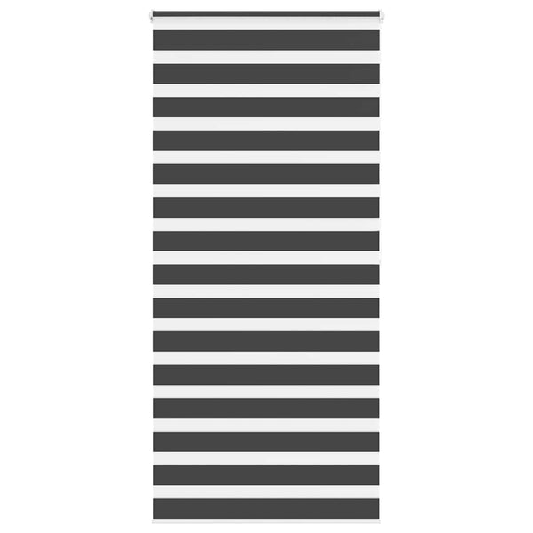 vidaXL Double Roller Blind Black 100x200 cm Fabric width 95.9 cm Polyester