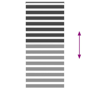 vidaXL Day and Night Blind Black 110x200 cm Fabric width 105.9 cm Polyester