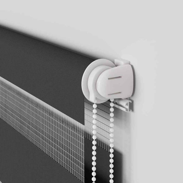 vidaXL Day and Night Blind Black 110x200 cm Fabric width 105.9 cm Polyester
