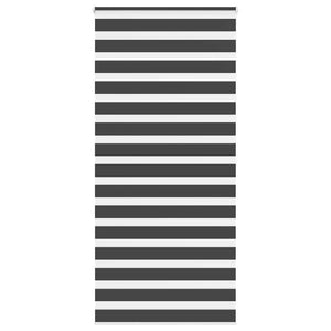vidaXL Double Roller Blind Black 115x200 cm Fabric Width 110.9 cm Polyester