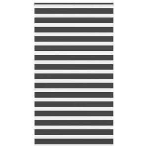 vidaXL Double Roller Blind Black 120x200 cm Fabric Width 115.9 cm Polyester