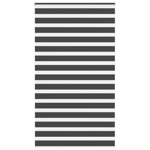 vidaXL Day and Night Roller Blind Black 135x200 cm Fabric Width 130.9 cm Polyester
