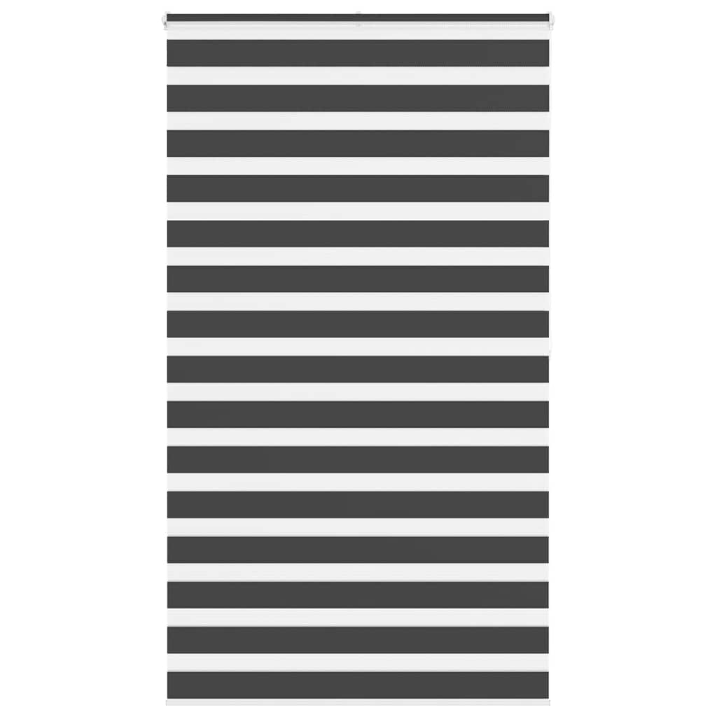 vidaXL Day and Night Roller Blind Black 135x200 cm Fabric Width 130.9 cm Polyester