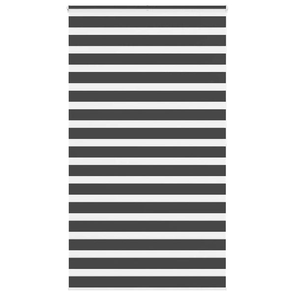 vidaXL Day and Night Roller Blind Black 135x200 cm Fabric Width 130.9 cm Polyester