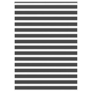 vidaXL Day and Night Blind Black 155x200 cm Fabric Width 150.9 cm Polyester