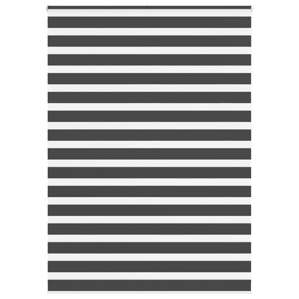 vidaXL Day and Night Blind Black 155x200 cm Fabric Width 150.9 cm Polyester