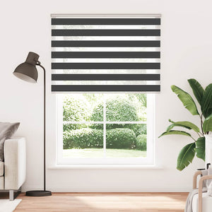 vidaXL Day and Night Blind Black 155x200 cm Fabric Width 150.9 cm Polyester