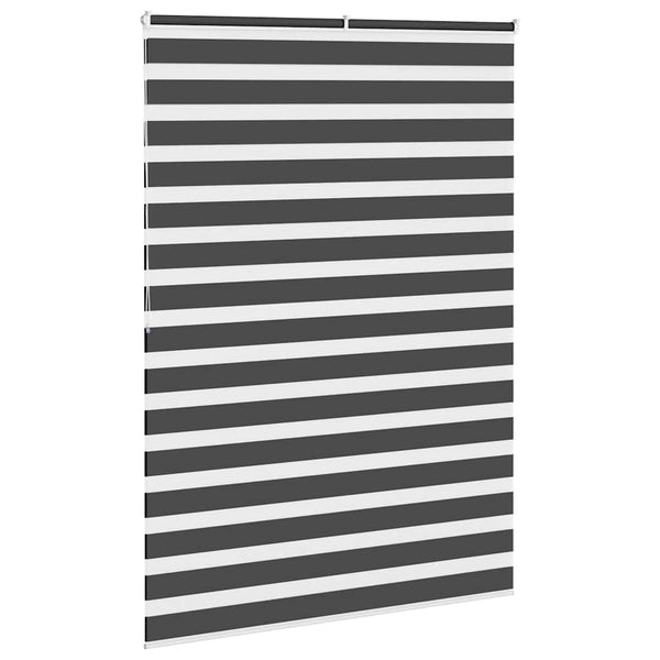 vidaXL Day and Night Blind Black 165x200 cm Fabric Width 160.9 cm Polyester