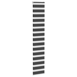 vidaXL Double Roller Blind Black 45x230 cm Fabric width 40.9 cm Polyester