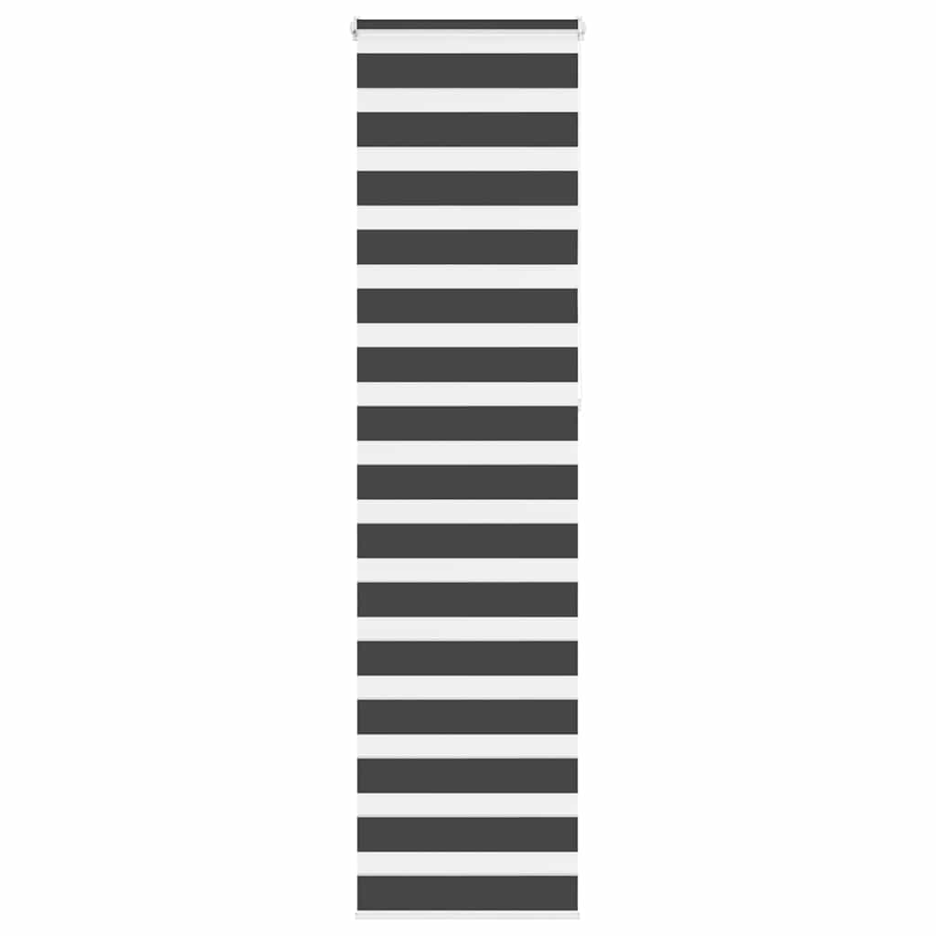vidaXL Day/Night Blind Black 55x230 cm Fabric width 50.9 cm Polyester