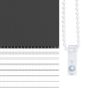 vidaXL Double Roller Blind Black 60x230 cm Fabric Width 55.9 cm Polyester
