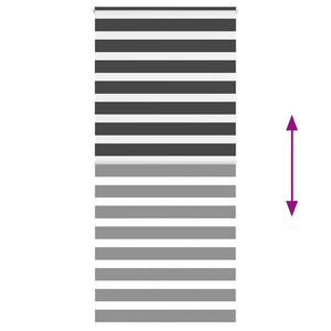 Doppelrollo Schwarz 115x230 cm