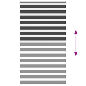 Doppelrollo Schwarz 120x230 cm
