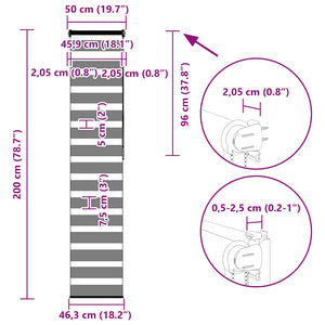 Braun Doppelrollo 50x200 cm