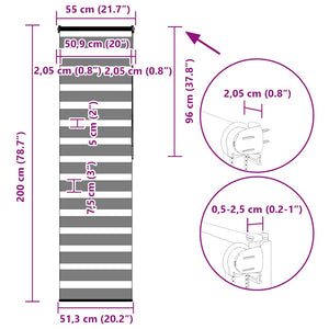 Doppelrollo Braun 55x200 cm