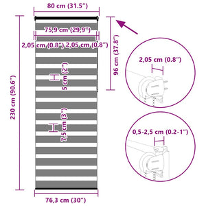 Doppelrollo Braun 80x230 cm