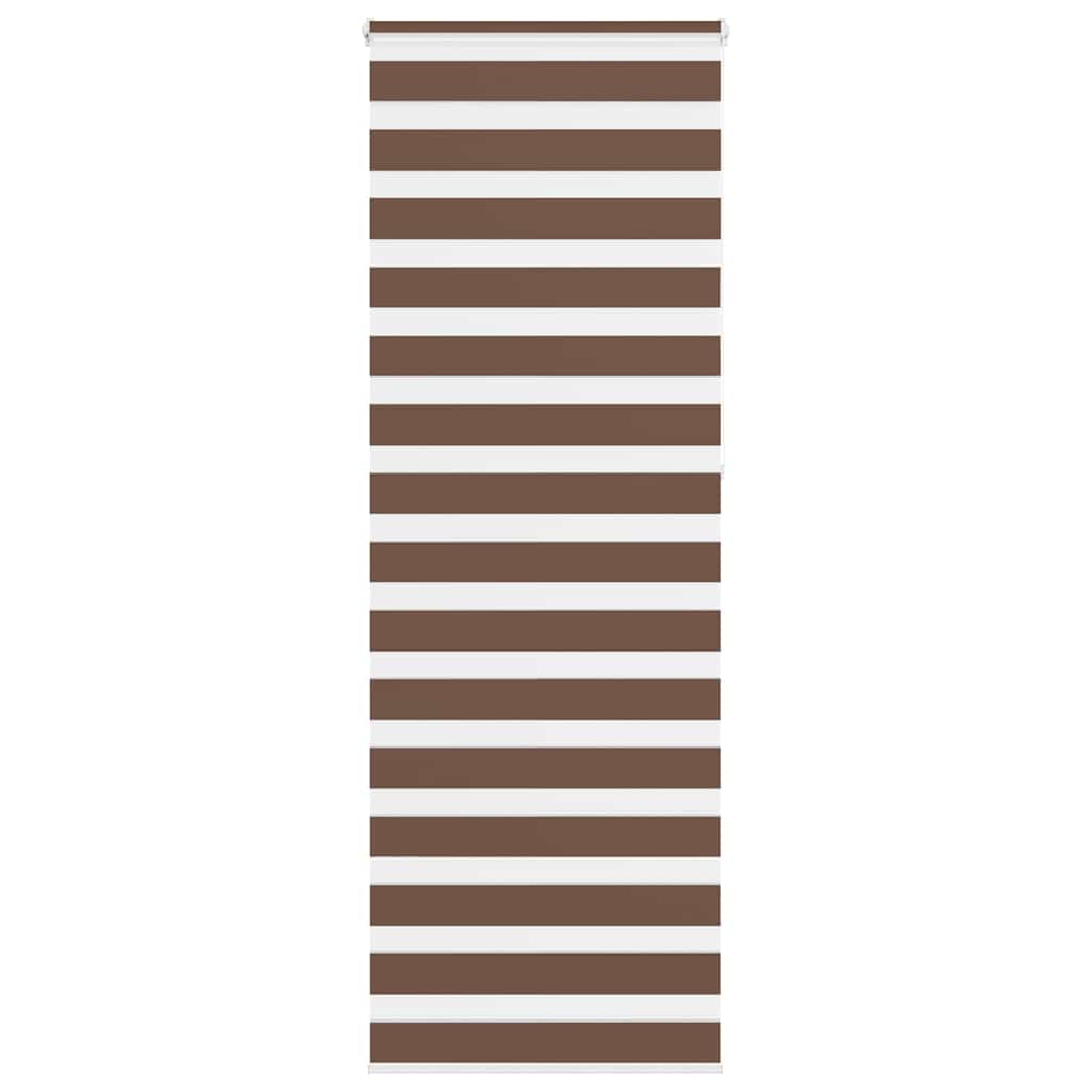 vidaXL Double Roller Blind Brown 85x230 cm Fabric Width 80.9 cm Polyester