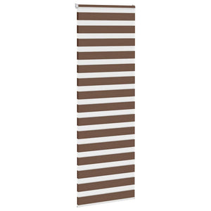 vidaXL Double Roller Blind Brown 85x230 cm Fabric Width 80.9 cm Polyester