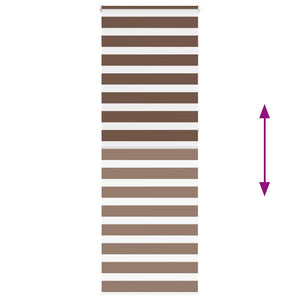 vidaXL Double Roller Blind Brown 85x230 cm Fabric Width 80.9 cm Polyester