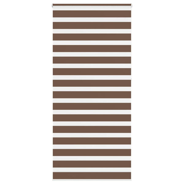 vidaXL Double Roller Blind Brown 95x230 cm Fabric Width 90.9 cm Polyester