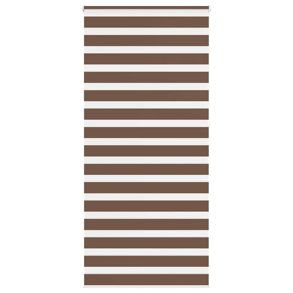 vidaXL Double Roller Blind Brown 100x230 cm Fabric Width 95.9 cm Polyester