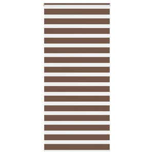 vidaXL Double Roller Blind Brown 105x230 cm Fabric Width 100.9 cm Polyester