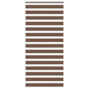 vidaXL Double Roller Blind Brown 115x230 cm Fabric width 110.9 cm Polyester