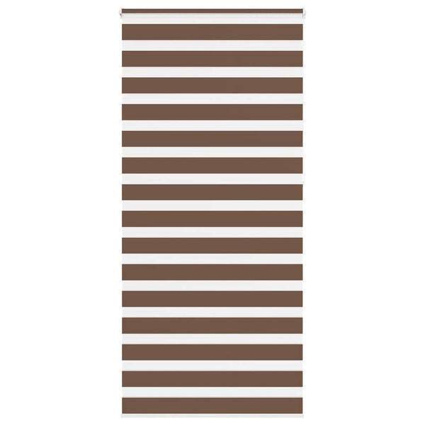 vidaXL Double Roller Blind Brown 115x230 cm Fabric width 110.9 cm Polyester