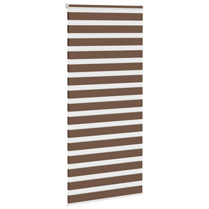 vidaXL Double Roller Blind Brown 115x230 cm Fabric width 110.9 cm Polyester