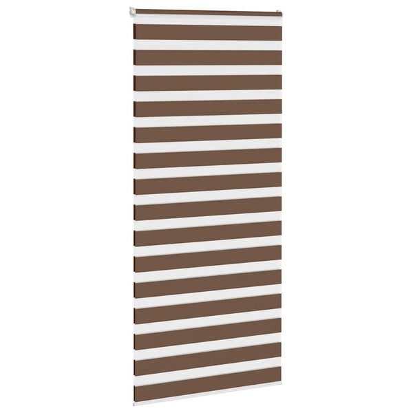 vidaXL Double Roller Blind Brown 115x230 cm Fabric width 110.9 cm Polyester