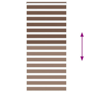 vidaXL Double Roller Blind Brown 115x230 cm Fabric width 110.9 cm Polyester