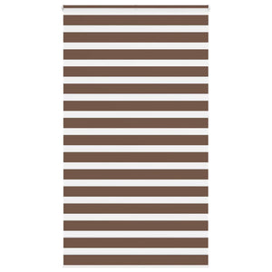 vidaXL Double Roller Blind Brown 120x230 cm Fabric width 115.9 cm Polyester