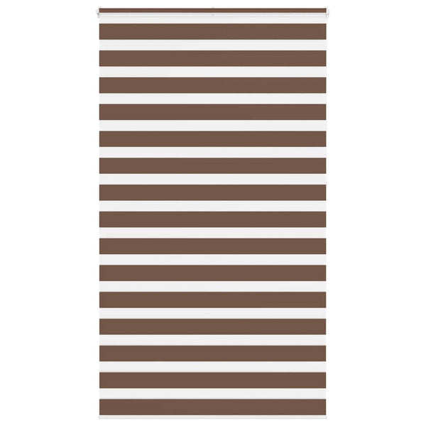 vidaXL Double Roller Blind Brown 130x230 cm Fabric Width 125.9 cm Polyester