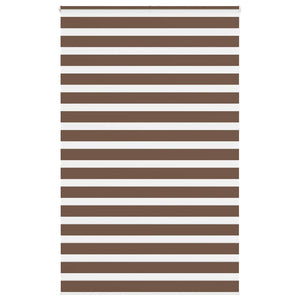 vidaXL Double Roller Blind Brown 145x230 cm Fabric width 140.9 cm Polyester