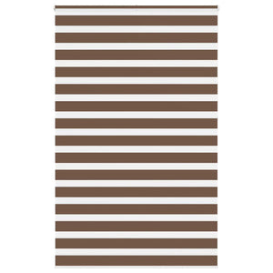 vidaXL Double Roller Blind Brown 150x230 cm Fabric Width 145.9 cm Polyester