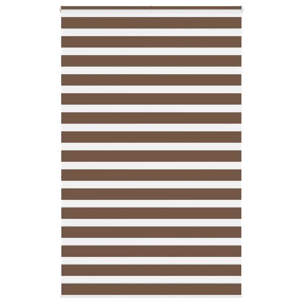 vidaXL Double Roller Blind Brown 150x230 cm Fabric Width 145.9 cm Polyester