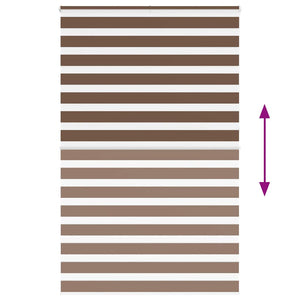 vidaXL Double Roller Blind Brown 150x230 cm Fabric Width 145.9 cm Polyester