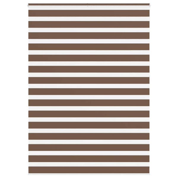 vidaXL Double Roller Blind Brown 155x230 cm Fabric Width 150.9 cm Polyester